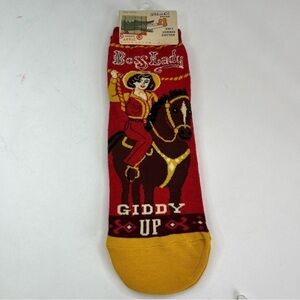 New Boss Lady Giddy Up Women's Ankle Socks Size 5-10 Cowgirl Horse Western